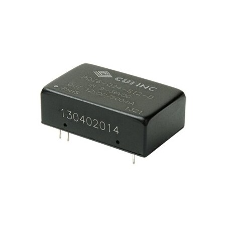 Cui Inc DC to DC Converter, 24V DC to 15/ -15V DC, 6VA, 0 Hz PQZ6-Q24-D15-D